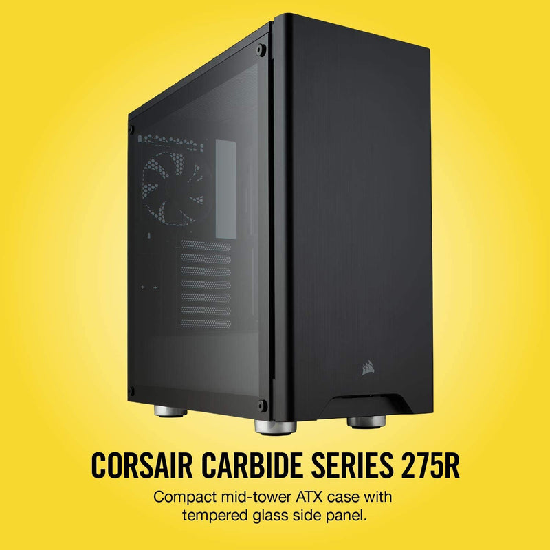 Gabinete Corsair Carbide 275R con Ventana, Midi-Tower, ATX/Micro-ATX/Mini-ITX, USB 3.0, sin Fuente, Negro