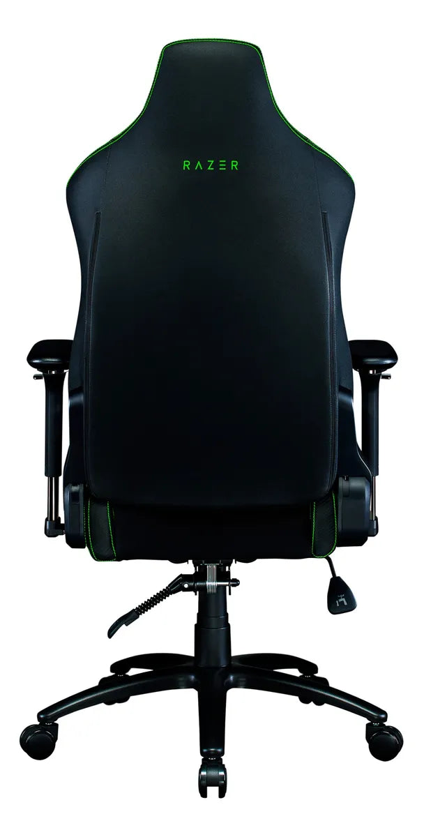 Silla de escritorio Razer Iskur X gamer ergonómica negra y verde con tapizado de cuero sintético